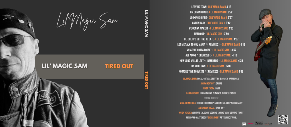 Lil'MAGIC SAM NEW ALBUM COVER: TIRED OUT